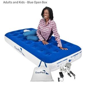 Blue Air Mattress with Never-Leak Technology